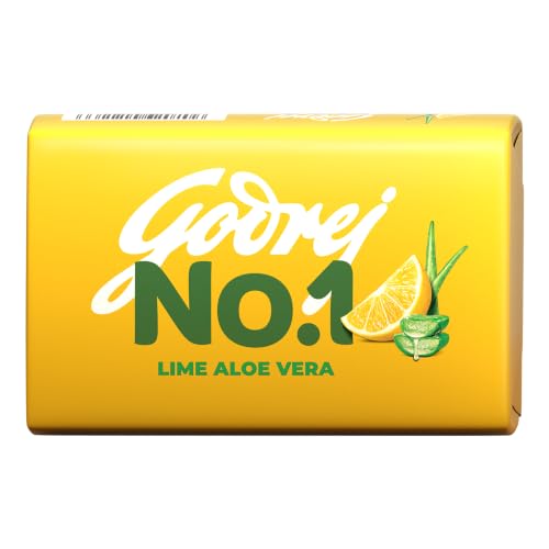 Image of Godrej No.1 Lime & Aloe Vera - Pack of 4 (150g each) | Soaps For Bath | Long-Lasting Fragrance