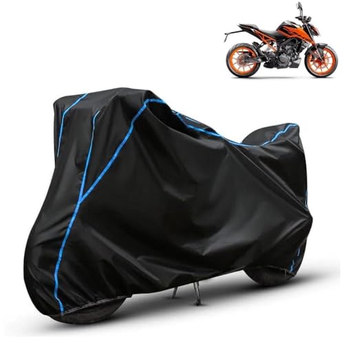Image of Kerwa Waterproof Bike Cover Compatible with KTM 200 Duke | Dust Proof, UV-Resistant, All-Weather Protection Bike Body Cover, Windproof Elastic Bottom