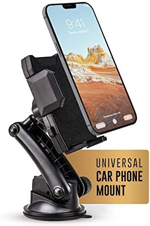 Trident Poseidon – Phone Holder, Phone Car Mount, Hands-Free Car Phone Holder, Smartphone Mount, Universal Cell Phone Holder for Car Windshield, Dashboard, and Office Desk