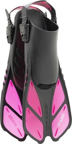 CRESSI Fins Bonete Translucent Pink S/M - Kurze Flossen für Erwachsene, Verstellbar, Widerstandsfähig, Leicht, Reisegeeignet, Rosa Transluzent, S/M