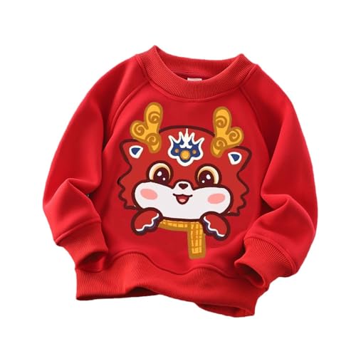 Chinese New Year Year Dragon Year Children's Sweat Children's Winter Chinese Style Embroidered Top New Year Clothes