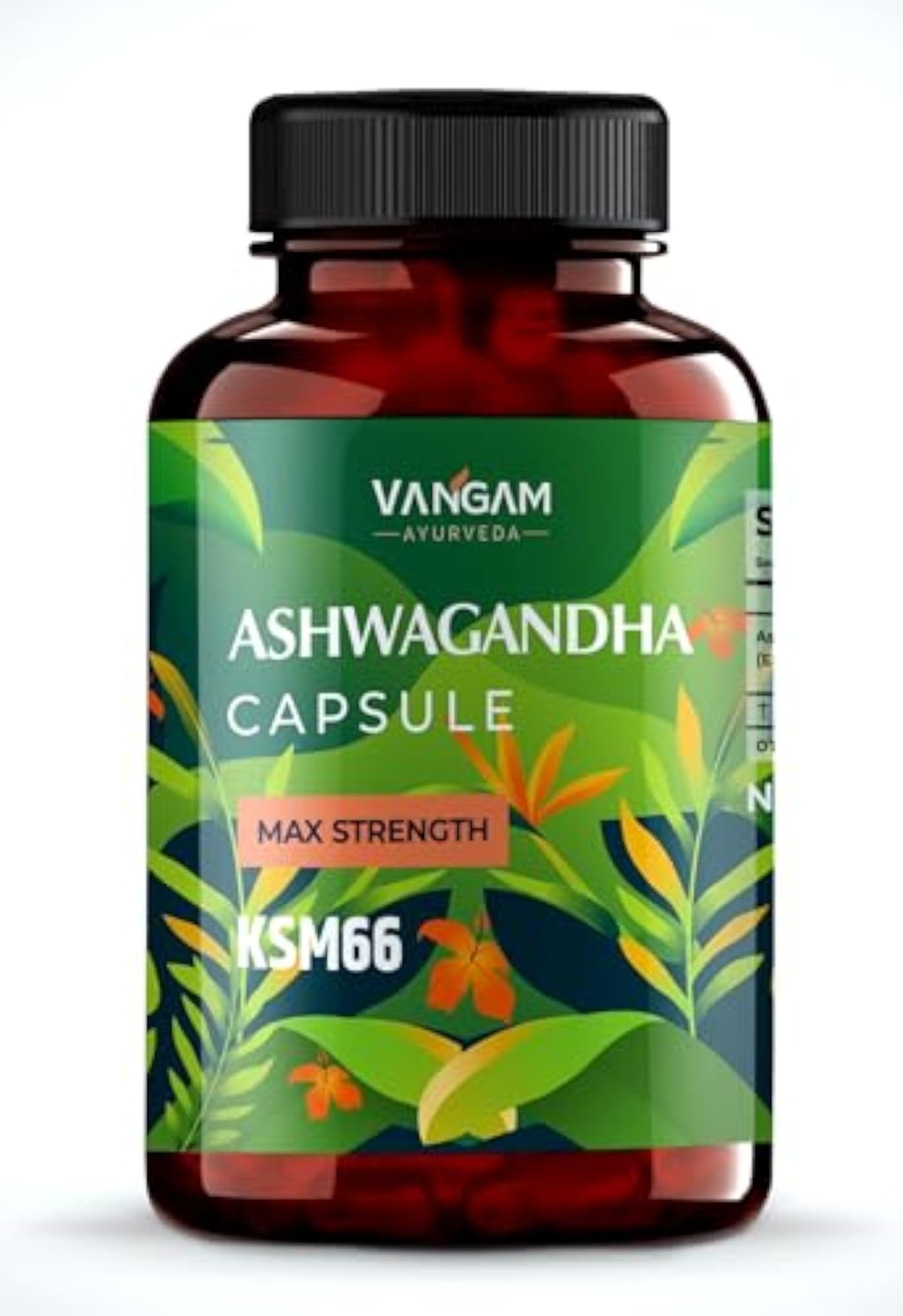 Ashwagandha KSM-66 Capsules, 500mg, 60 Count