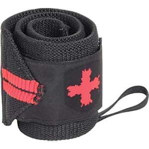 Harbinger Red Line 18-Inch Weightlifting Wrist Wraps for Men and Women (Pair)