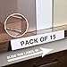Containlol 15 Pieces Moveable Shelf Label Holders Clear Shelves Tags Moveable Library Markers Transparent Shelf Label Display Holder for Classroom Office Library Book Shelves (5.1 x 0.8 Inch)