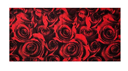NICKSTON Red Roses Scarf Multi Functional Microfiber Seamless Protective Dust Wind Insect Covering Elastic Print Neck Gaiter Bandana Breathable Balaclava Hunting Biking Head Wear N133