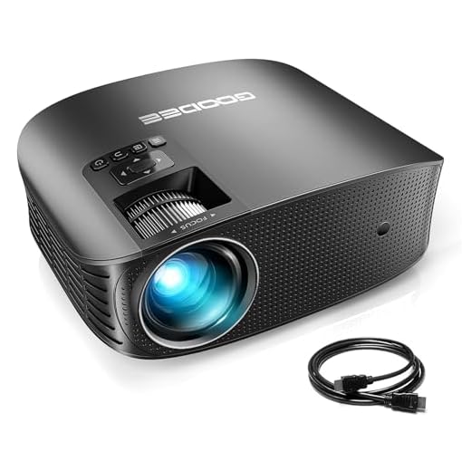 Projector, GooDee 2020 Upgrade HD Video Projector Outdoor Movie Projector, 230" Home Theater Projector Support 1080P, Compatible with Fire TV Stick, PS4, HDMI, VGA, AV and USB, Black (YG600)