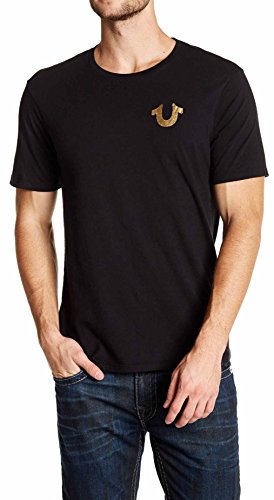 True Religion Men's Big Buddha Metallic Short Sleeve Tee