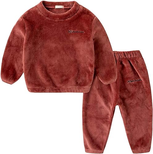 IKKAI Girls & Boys Soft Warm Fleece Fabric Pajamas Set Kids Autumn Everyday wear, School, Events, or Outdoor Sports, Best Season Long Sleeve Sleepwear Loungewear Pack of 1
