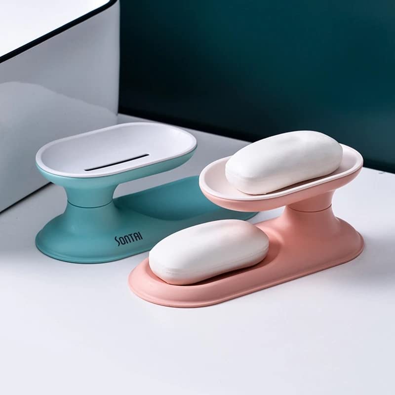Porte-savon double avec drainage rapide et support amovible - 2