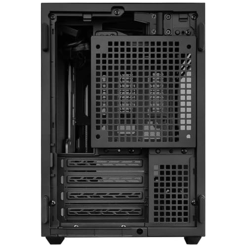 Image of LIAN LI B4 mATX Wood Black (B4X-WD) Compact 21.3L PC Case | Real Walnut Wood Front Panel | Co-Developed with DAN Cases | Supports M-ATX, 358mm 4-Slot GPU, 360mm AIO, 140mm ATX PSU | 2 Slim Fans