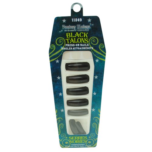 Fantasy Makers Long Black False Nails, Case of 12 [Misc.]