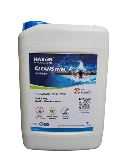 HAXON Swimming Pool Cleanswim - P Pack of 7 KGS | Quickly Removes Cloudiness & Makes Crystal Clears Pool, Spa & Aquarium