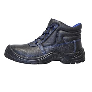 strongAnt Safety Shoes, S3 Leather, SRC, High Lightweight Steel Toe Cap & Kick Protection, Work Shoes, Slip Resistant Safety Lace-Up Boots