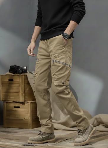 Image of ODDMONKEY Men Cargo || Casual Trouser || Cargo Pant for Men - Stylish, Comfortable, Multi-Pocket Design for Outdoor, Work Wear & Casual