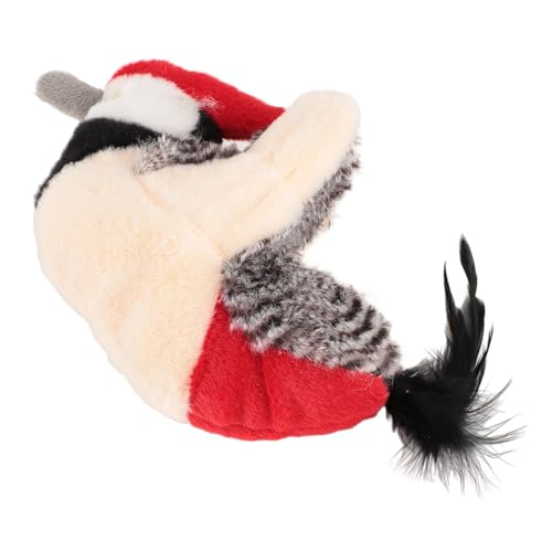 Mbeysaq Brinquedo eletrônico de pelúcia para animais de estimação com asas batendo e som estridente