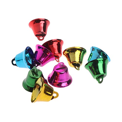 QM18 10PCS Multi-Color Pet Bird Bells Wind Chimes For Parrot Toy DIY Stainless Steel