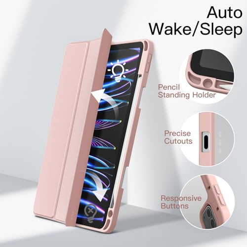 Image of JETech Case for iPad Pro 11 inch 4 /3 /2 /1, Rose Gold