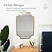 Hamilton Hills Gold Metal Framed Wall Mirror Scalloped Shape Mirror 24" x...