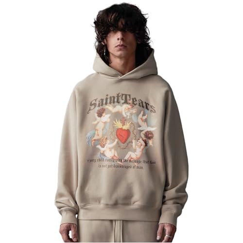 Arnodefrance Men Vintage Washed Graphic Hoodies Printing Graffiti Hoodie Cotton Warm Pullover Coat Outerwear3