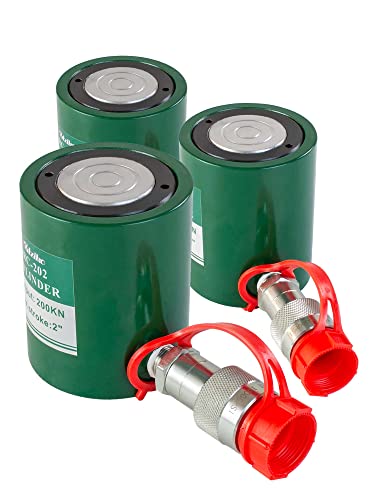 Image of 10 Ton Hydraulic Cylinder Ram Single Acting 2 inch Inch Stroke 10T Hydraulic Cylinder Jack Lifting Jack Ram Portable Single Acting Lifting Cylinders with 50mm Stroke (10T 2 inch Stroke)