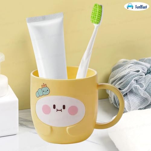 Image of FunBlast Milk Mug for Kids - 350 Ml; Unbreakable Mug for Kids, Milk Mugs for Kids Unbreakable - Milk Drinking Cup for Kids (Yellow2)