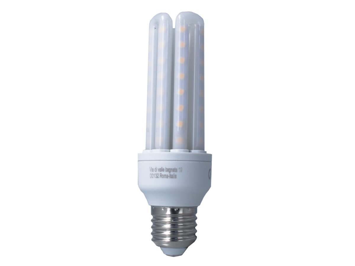 Lampada Led E27 Tubolare, 12W=96W 960 Lumen, Diametro 42mm Lunghezza 138mm, Forma Come Lampada Risparmio Energetico CFL (12, 4200K)