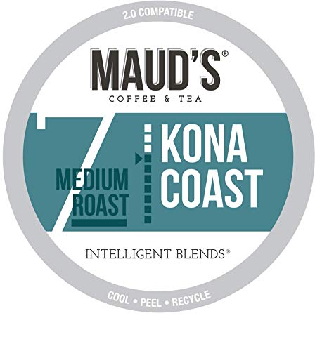 Maud's Kona Coffee Blend (Kona Coast), 100ct. Recyclable Single Serve Coffee Pods â€“ Richly satisfy - //coolthings.us