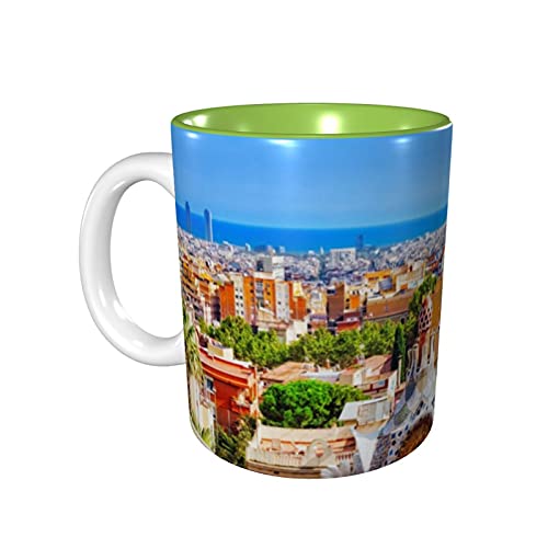 グエル公園 マグカップ コーヒーマグ セラミック おしゃれ 電子レンジ対応 食洗機対応 330ml 9色