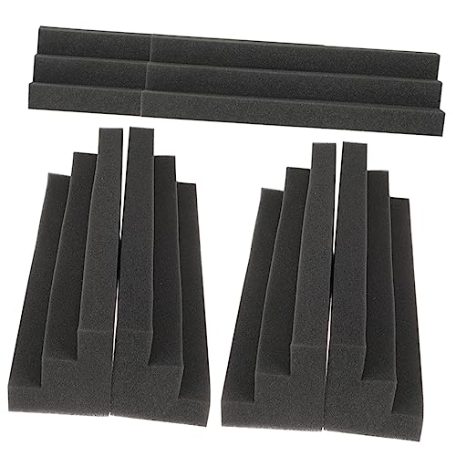 Set de 6 Piezas de Trampa de Bajos Acústica en Espuma Trapezoidal para Control de Ruido y Tratamiento Acústico, Color Negro miniatura 1
