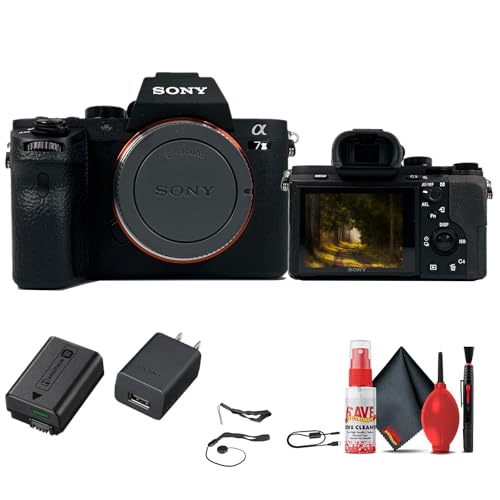Sony Alpha 7 II Full-Frame Mirrorless Digital Camera Body (ILCE-7M2) 24.3MP Exmor CMOS Sensor, 5-Axis Stabilization, Fast Hybrid AF Starter Kit (Renewed)