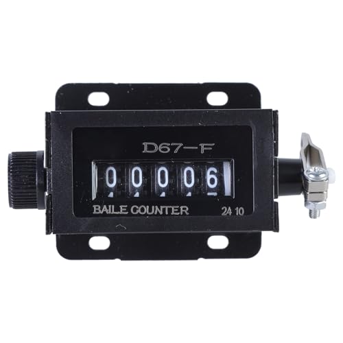 ohohulo D67-F 5 Digits Mechanical Pull Counter Black Casing 0-99999 Mechanical Resettable Lap Counter Counter