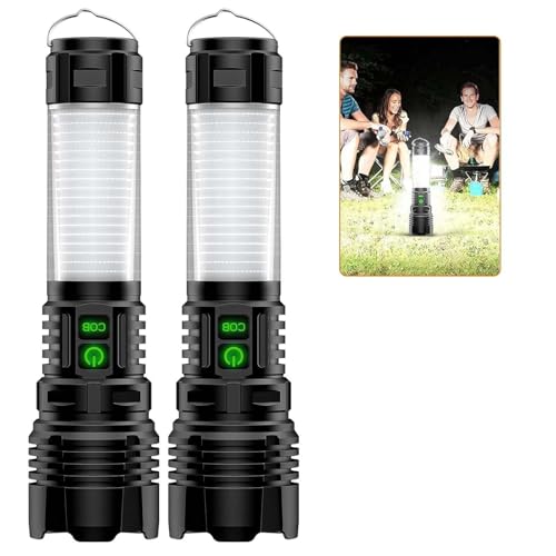 Lanterne de camping longue portée 2000m et lampe torche puissante étanche