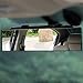 8sanlione Car Rearview Mirrors, Shock Resistant Interior Clip-on Panoramic Rear View Mirror for Car, Wide Viewing Range, 12 inch HD Universal Use for Cars, SUVs, Trucks, Vehicles (White)