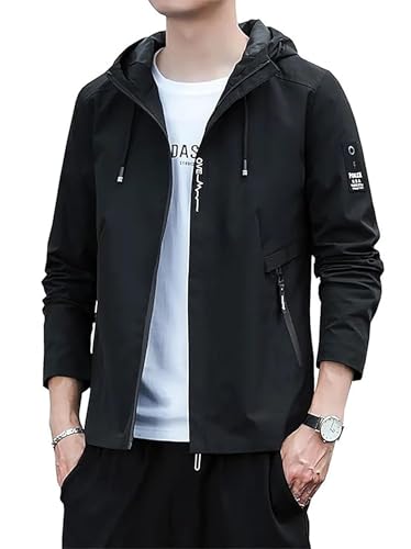Jackets || Bomber Jacket For Men || Lightweight Outwear Sportswear Bomber Standard Length Jacket (J-7-Black-3XL)