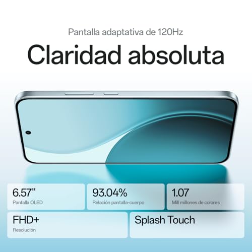 Miniatura 5 de Oppo Reno14 Fs 5g Smartphone Libre Con Ia, 12gb Ram 512gb, Cámara Triple 50mp, Batería 6000mah, Carga Rápida 45w, Pantalla Amoled 120hz, Ip69, Dual Sim, Android, Versión Española - Opal Blue