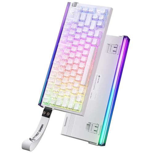 Image of ATTACK SHARK R85 HE Rapid Trigger Keyboard Magnetic Switch with Custom Lightbox, 75% Wired Mechanical Keyboard, 8KHz Polling Rate, 0.005mm RT Accuracy, Support RT /Snap Tap /DKS /MT /TGL (White Contour)