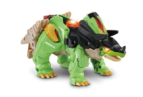 VTech Switch & Go Dinos Armour Up Triceratops Spinosaurus, Interactive Dinosaur Toy with Lights & Sounds Effects - Image 2