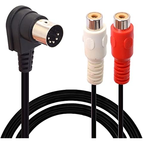 HTGuoji 90 Degree 5 Pin Din to RCA Cable Cover