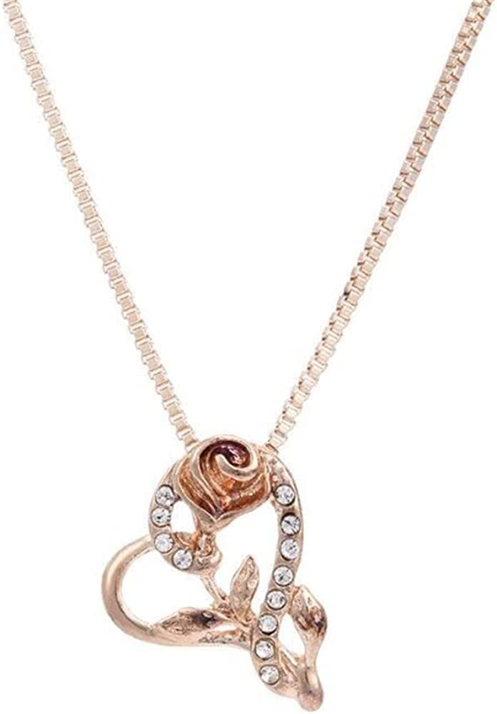PULABO Halskette Herz Charm Zirkonia Damen Valentinstag Geschenk
