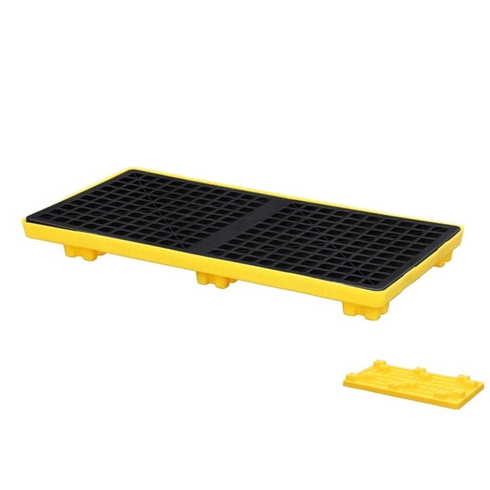 Generico Piattaforma di contenimento modulare per fuoriuscite di Petrolio, Vassoio Anti-Perdita 120x60x10 cm con griglia, Pallet industriali per fuoriuscite per stoccaggio Sicuro di liquidi e protezi