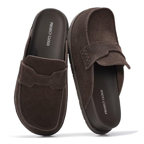 Image of Project Cloud 100% Genuine Leather Womens Clogs - Plush & Soft Insole with Arch Support Non Slip Mules & Clogs for Women Footwear - Water Resistant Women Shoes (Foamy)