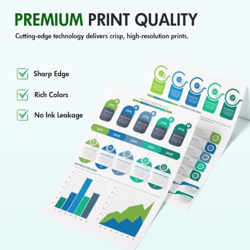 Image of 910 910XL 8020 Ink Cartridges Black and Color Combo Pack for HP Printers