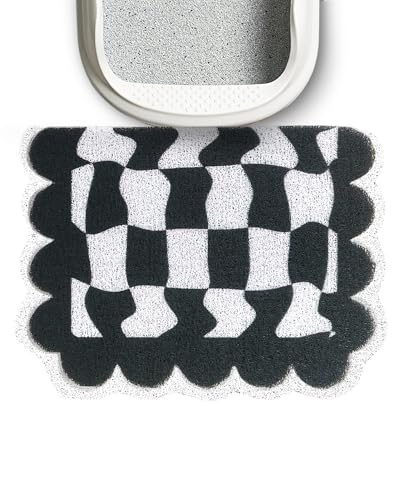 Lukamoo® Cute Cat Litter Mat (24''x16''), Large, for Kitty Litter...