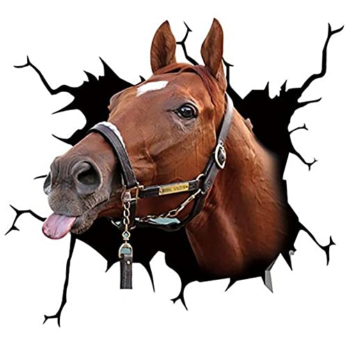 TOSSPER Autocollants De Voiture De Cheval Animal Stéréo Anime Drôle Personnalité Créative Stickers Stickers De Voiture Stylisme Accessoires