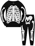 Boys Halloween Pajamas Skeleton Toddler Girls Long Sleeve Cotton Sleepwear Glow in the Dark Clothes Sets Kids Skull Pjs 5t