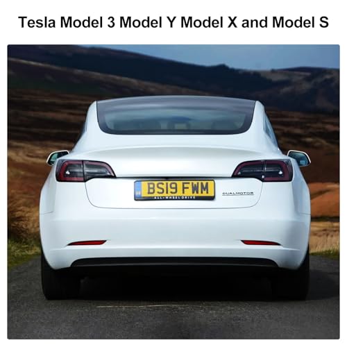 Image of Tesla Emblem Model Y Tesla Dual Motor Black Emblem Cover for Model Y Model 3 Model X Accessories 2025 2024 2023 2022-2012 Tesla Decal Stickers Performance Logo Matte Black