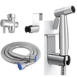 Handheld Bathroom Bidet Sprayer Set - Stainless Steel Handheld Toilet Bidet Sprayer Kit, Douche Shower Spray with 1.5m Hose, Portable Bidet Sprayer Kit for Pet Bath, Closestool, Squatting Pan