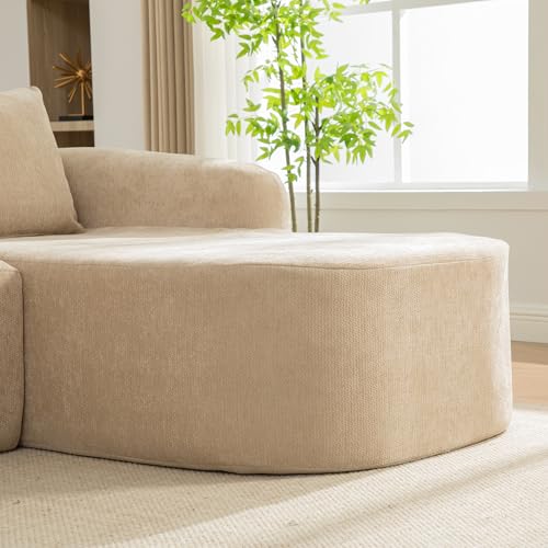 Sofá modular de compresión envasado al vacío, tapizado en chenilla 6