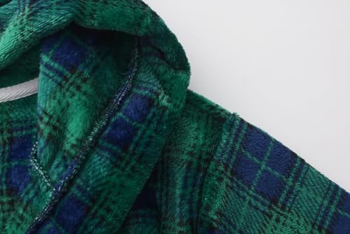 Image of Girls Fleece Robe Boys Hooded Bathrobe Soft Flannel Robe For Kids