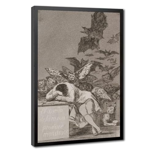 Toile The Sleep of Reason Goya 40x61 cm pour décoration salon